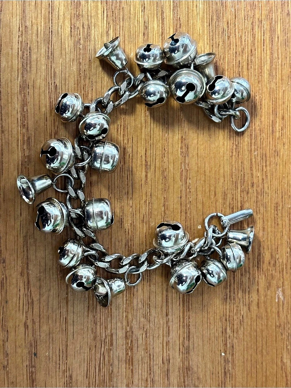 1950’s Bell Charm Bracelet Jingle Bell Cluster Bracelet - 1950’s charm bracelet